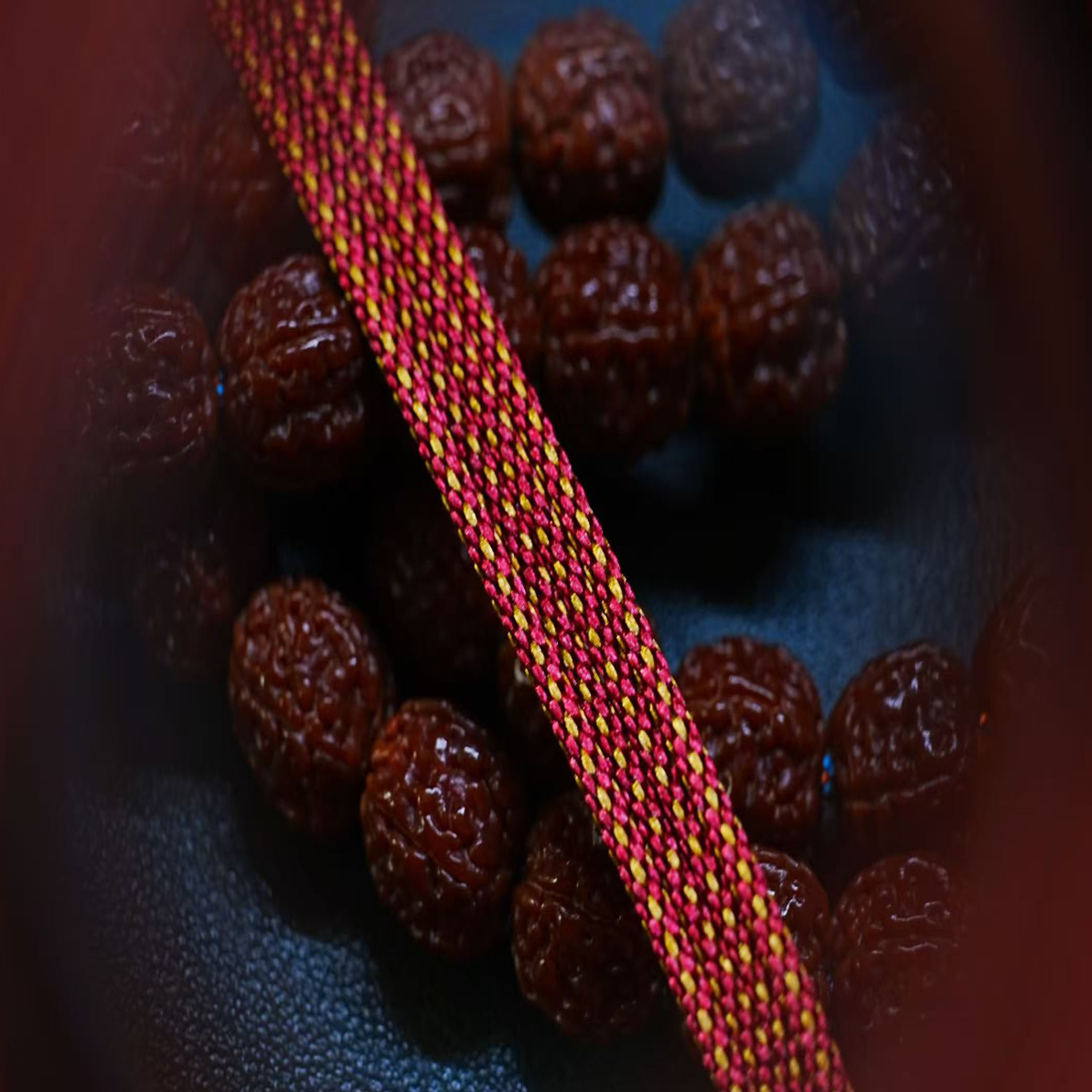 高端文玩龙须线红金，1.5mm