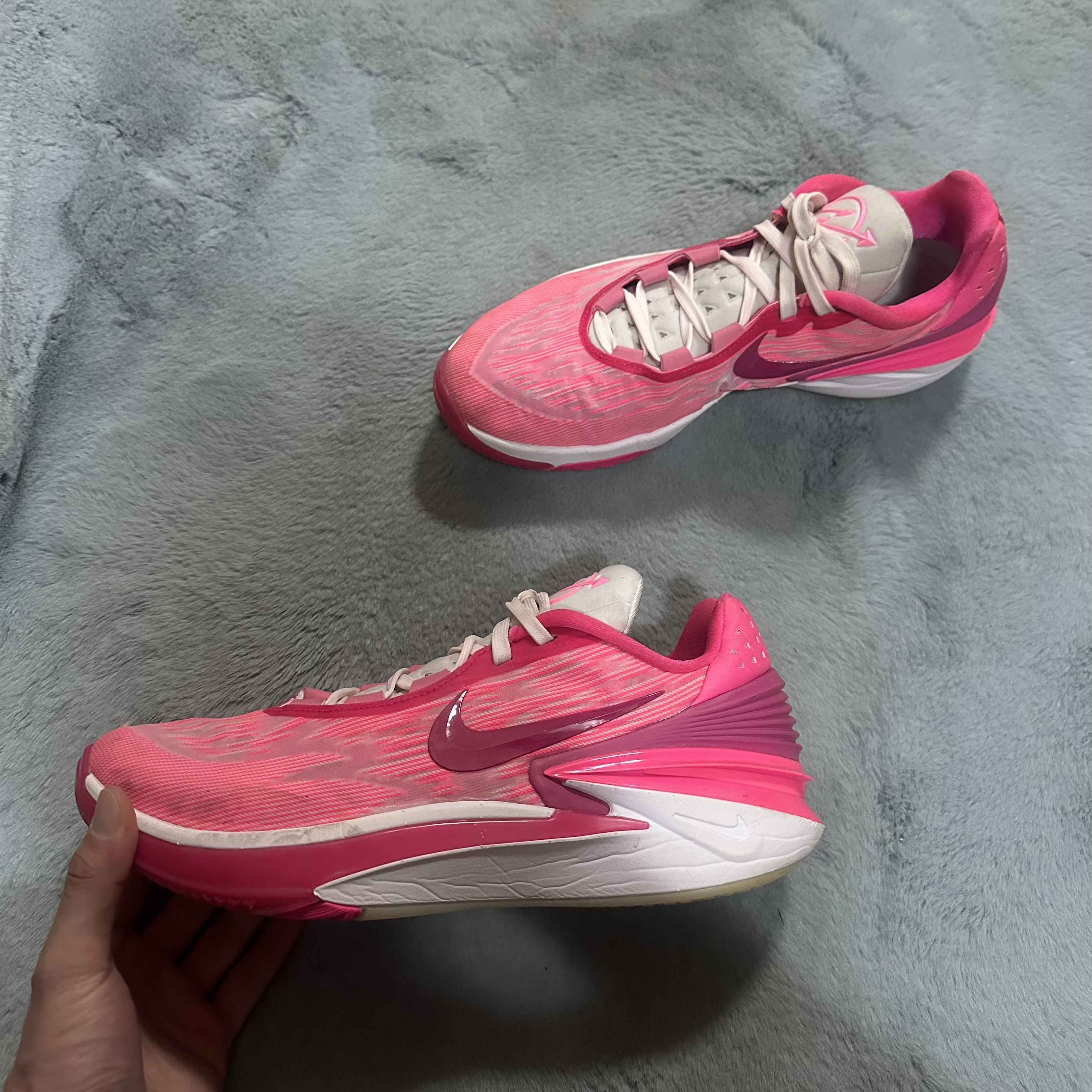 46码 Nike gtcut2乳腺癌 95新 鞋底磨损小 鞋面新 气垫中古篮球鞋