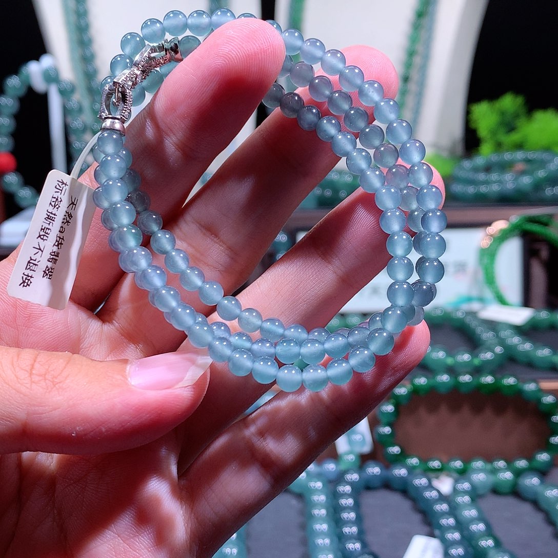 翡翠未镶嵌手链天然a货翡翠项链4.8