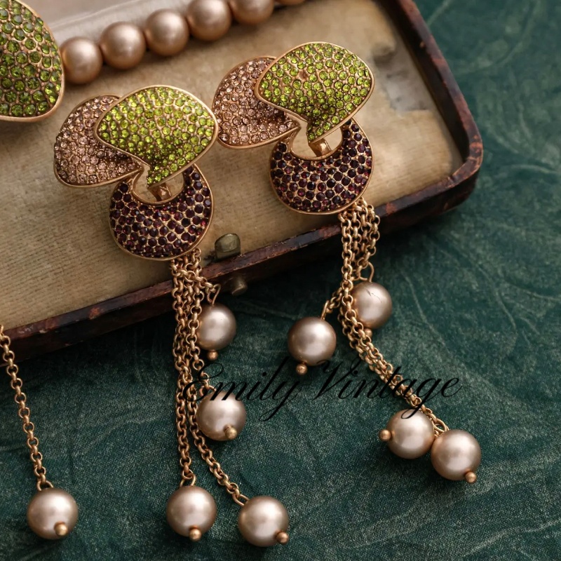 铜合金仿珍珠耳饰 【2734】Emily Vintage珍藏款