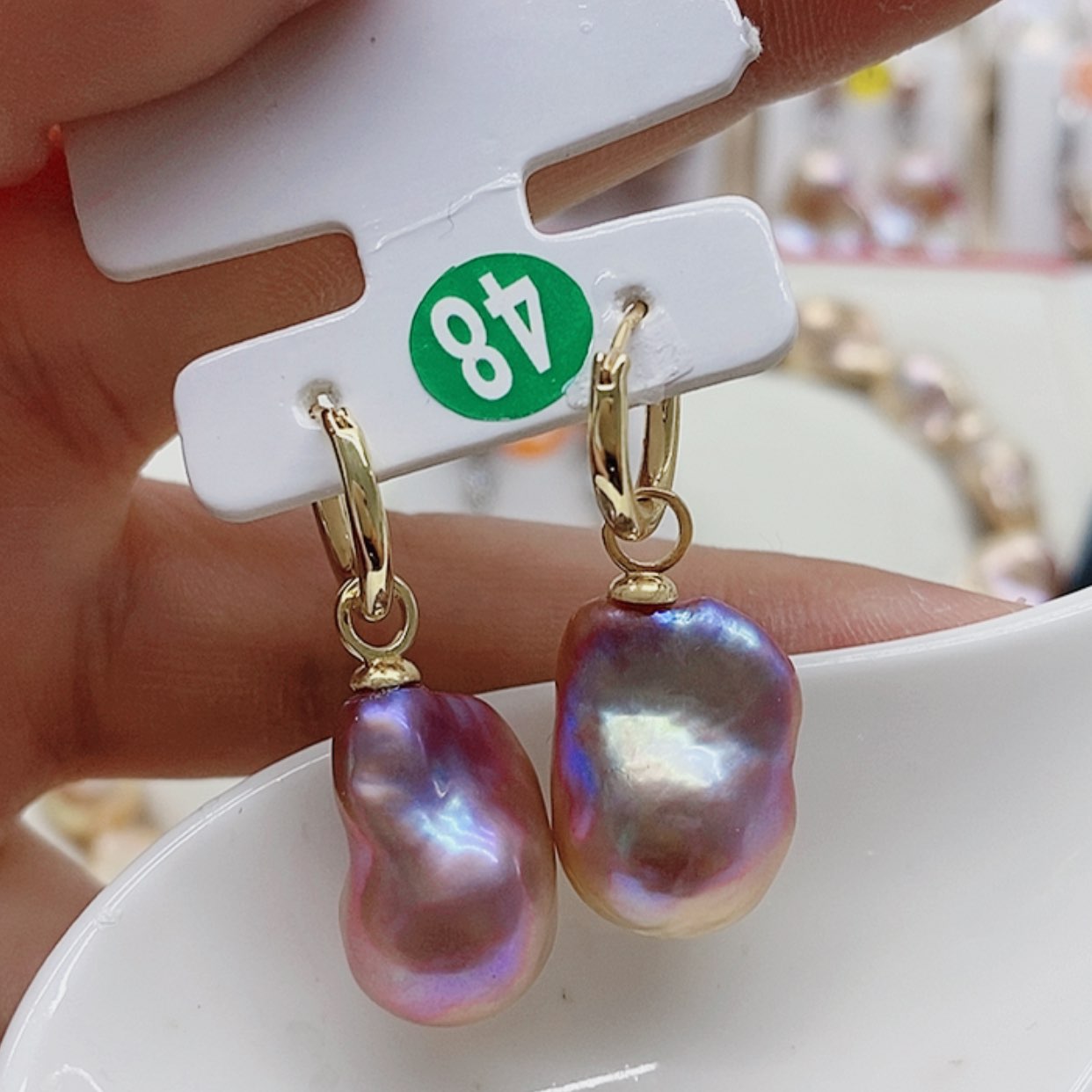 【闪购商品】淡水珍珠耳饰银S925镶嵌