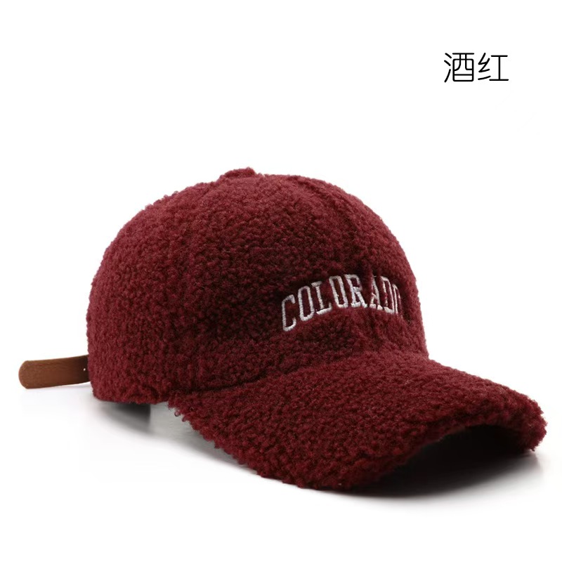 DIDORSSBO秋冬羊羔毛棒球帽户外时尚百搭休闲鸭舌帽男女同款09