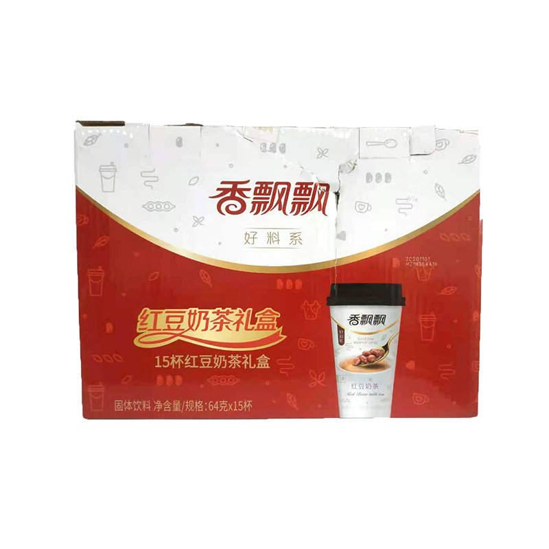 香飘飘好料系红豆奶茶礼盒64g*15