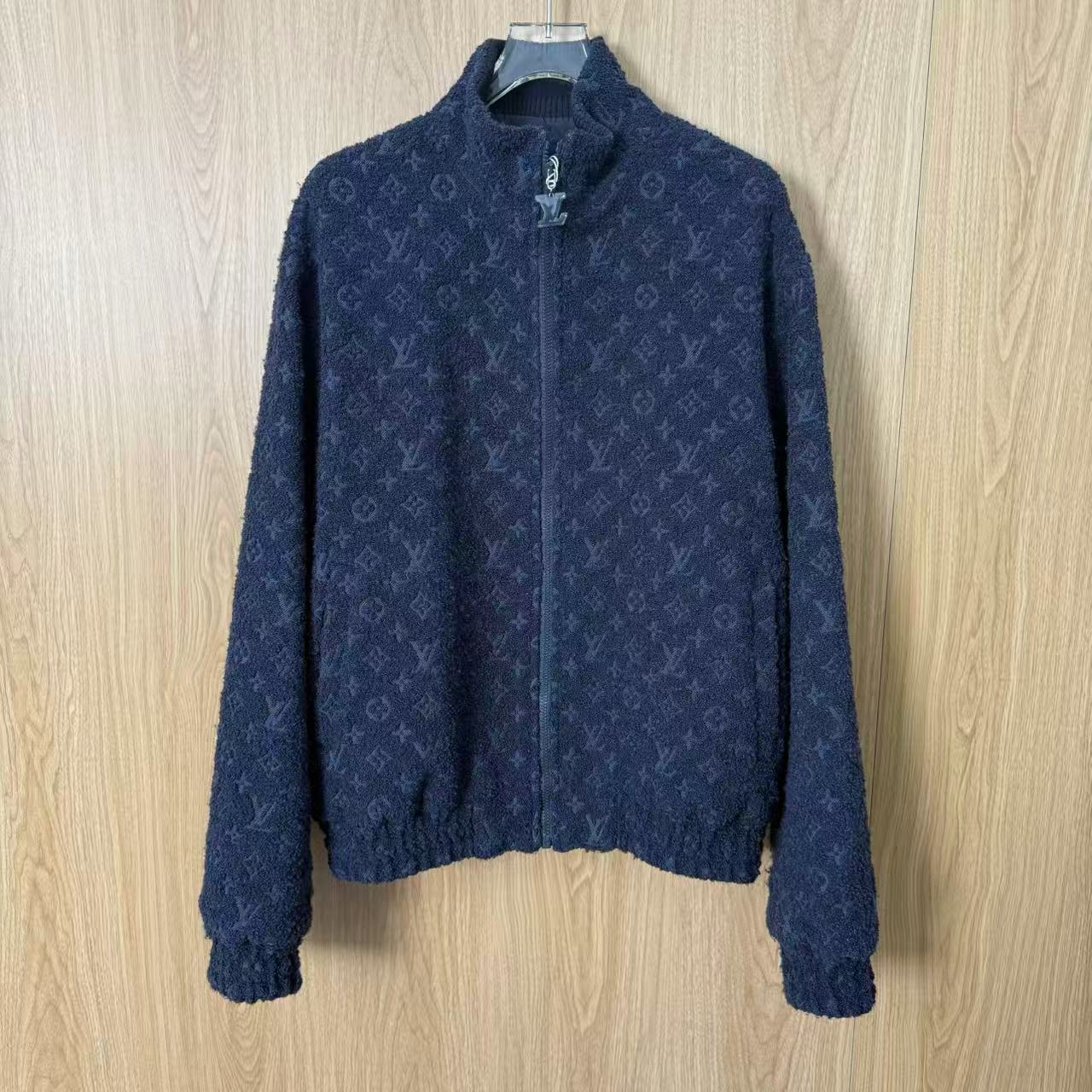 未使用 LouisVuitton/路易威登 海军蓝满印泰迪外套54码