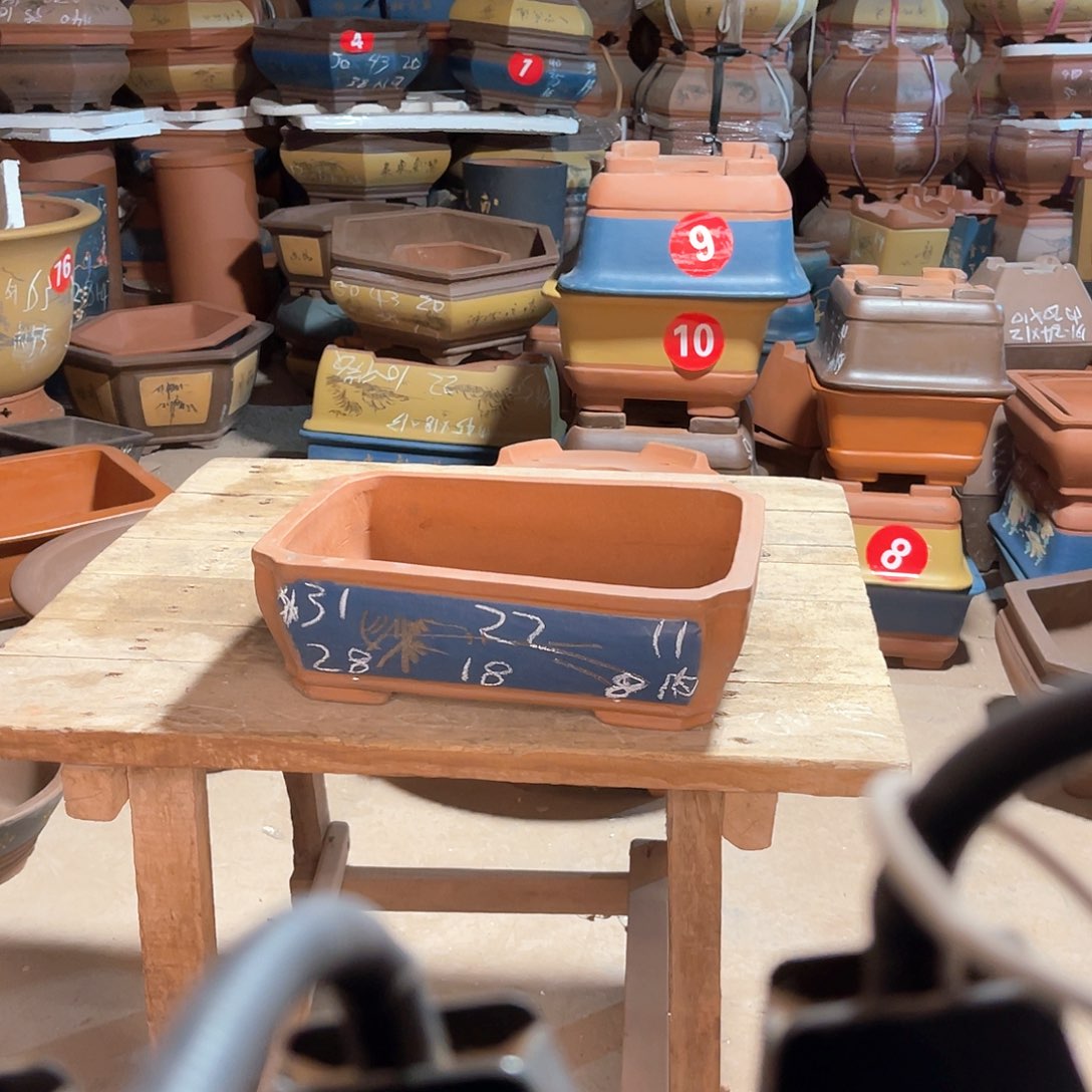 紫砂花盆长方盆一个