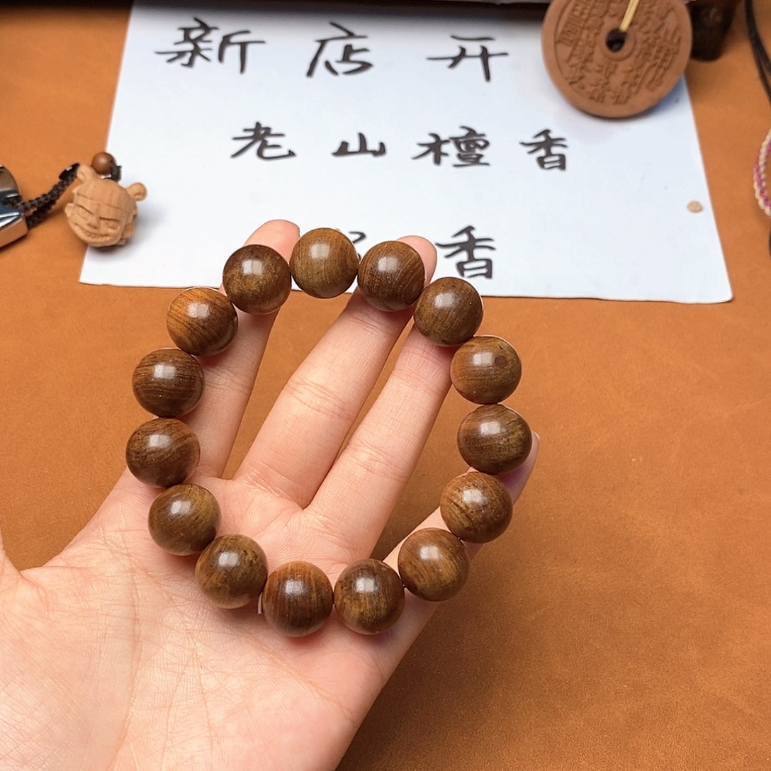檀香木手串/手链1.5横纹沉水瑕疵