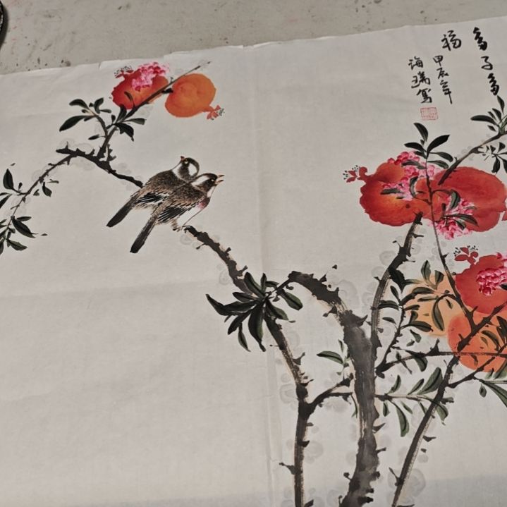 国画贾海瑞老师现场定制