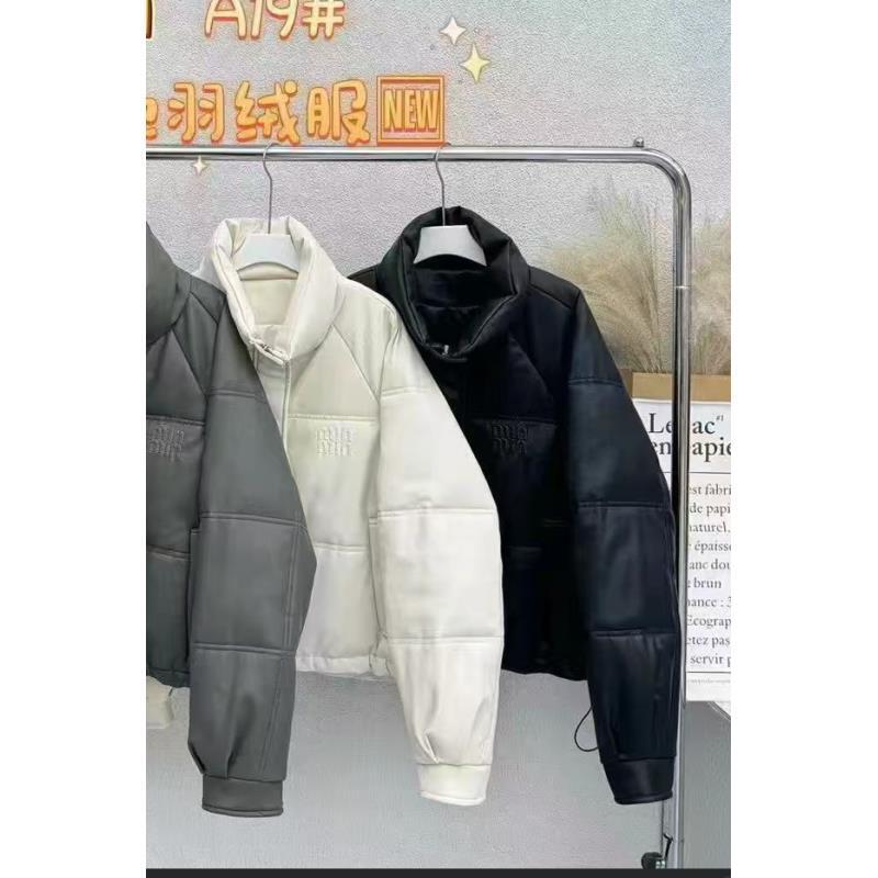 17#M字母立领短款羽绒服外套女免洗休闲简约时尚百搭保暖秋冬新款