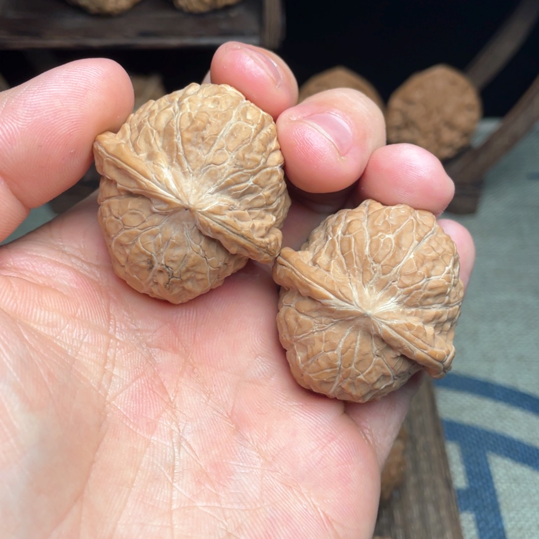 文玩核桃把件戚40毕业高货南瓜墩