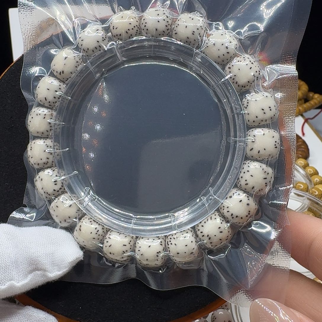 星月菩提手串原白卡11正月双留白