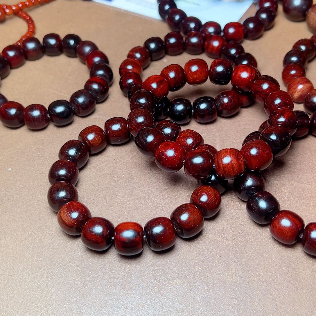 手串/手链小叶紫檀1314琴料火焰纹金星