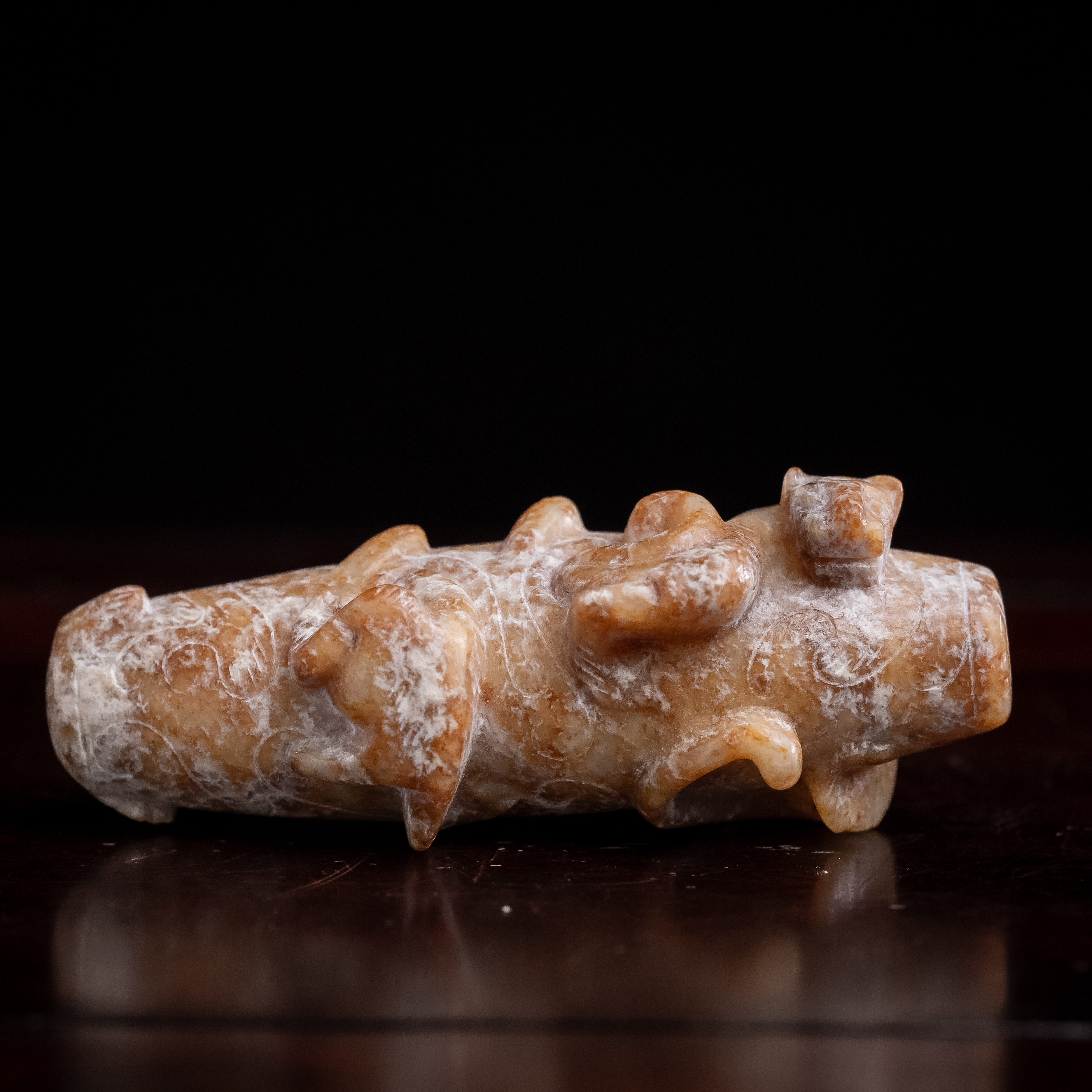 明代和田玉龙纹玉珒-NX