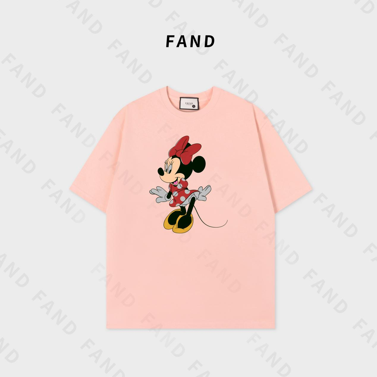 FAND品牌【跳舞米妮】2025夏季情侣装小众潮牌印花圆领短袖T恤