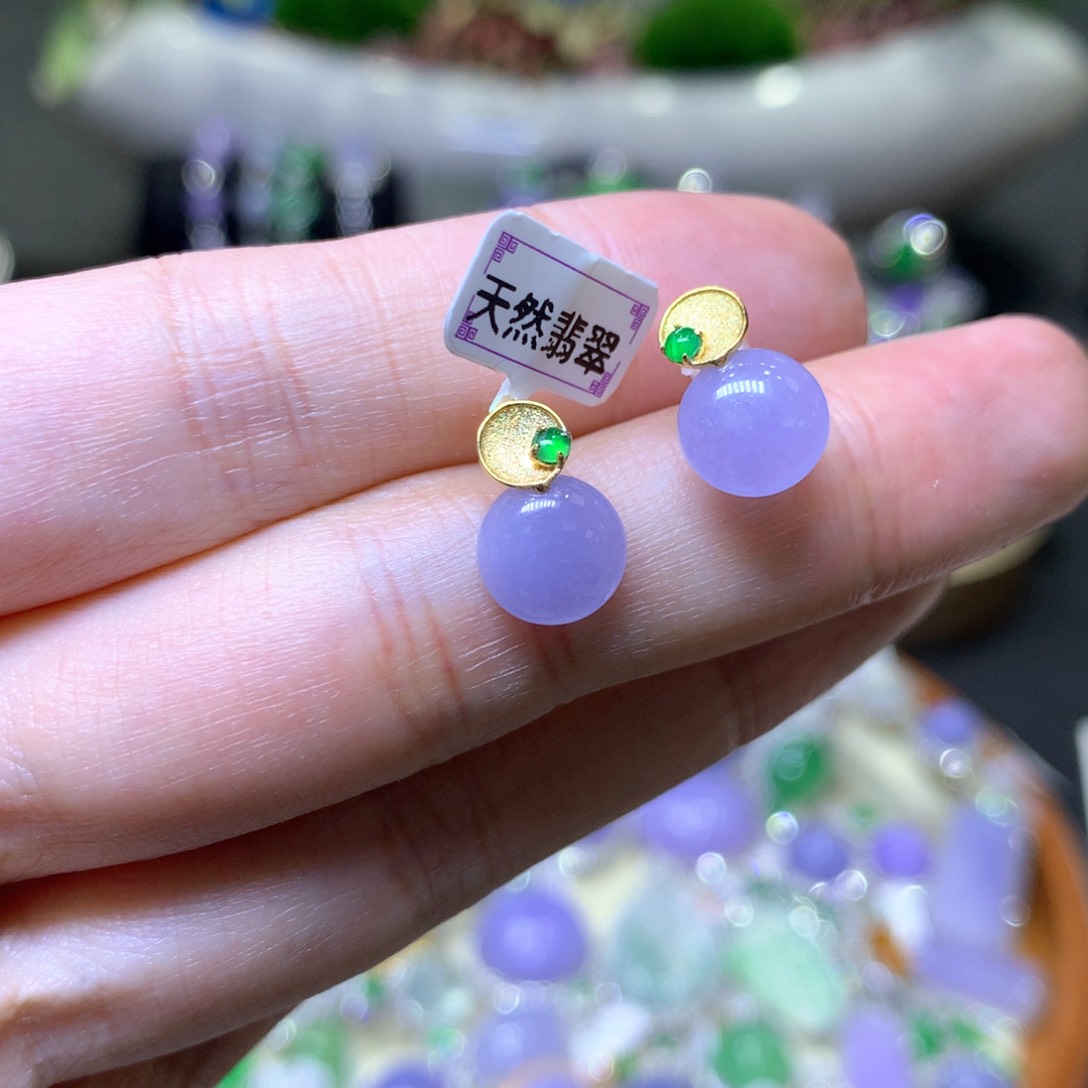 【闪购商品】翡翠颈饰18K金镶嵌翡翠吊坠项链