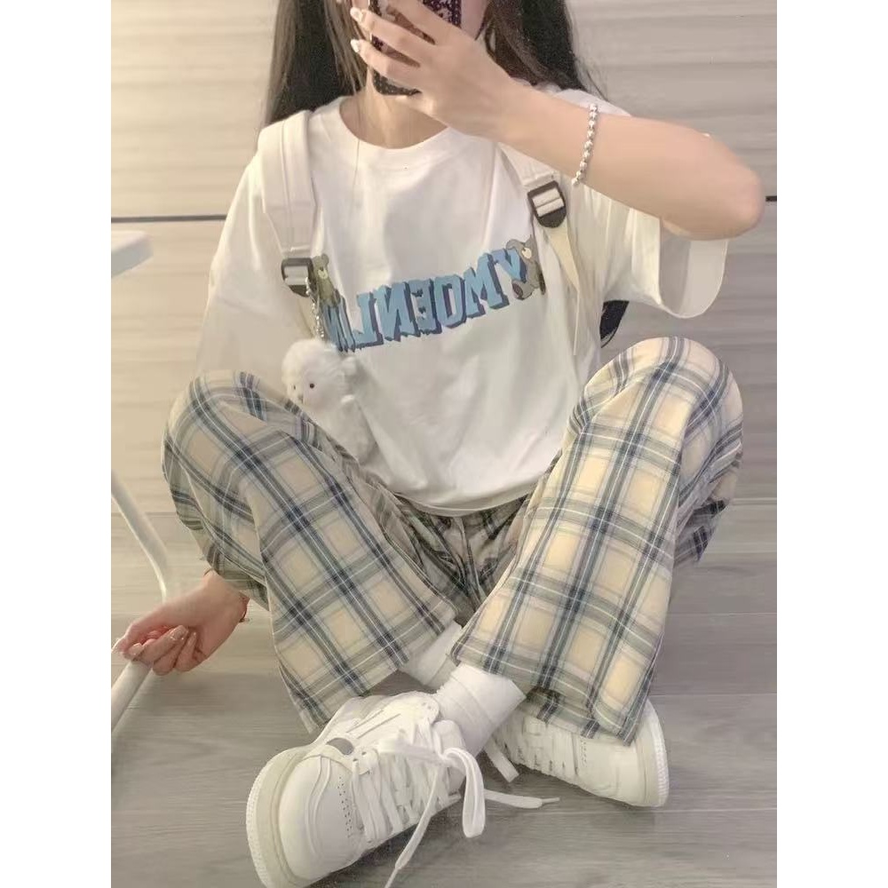 【A451-A460】宽松型休闲INS风显瘦韩版夏装v领正肩衬衫夏季短袖