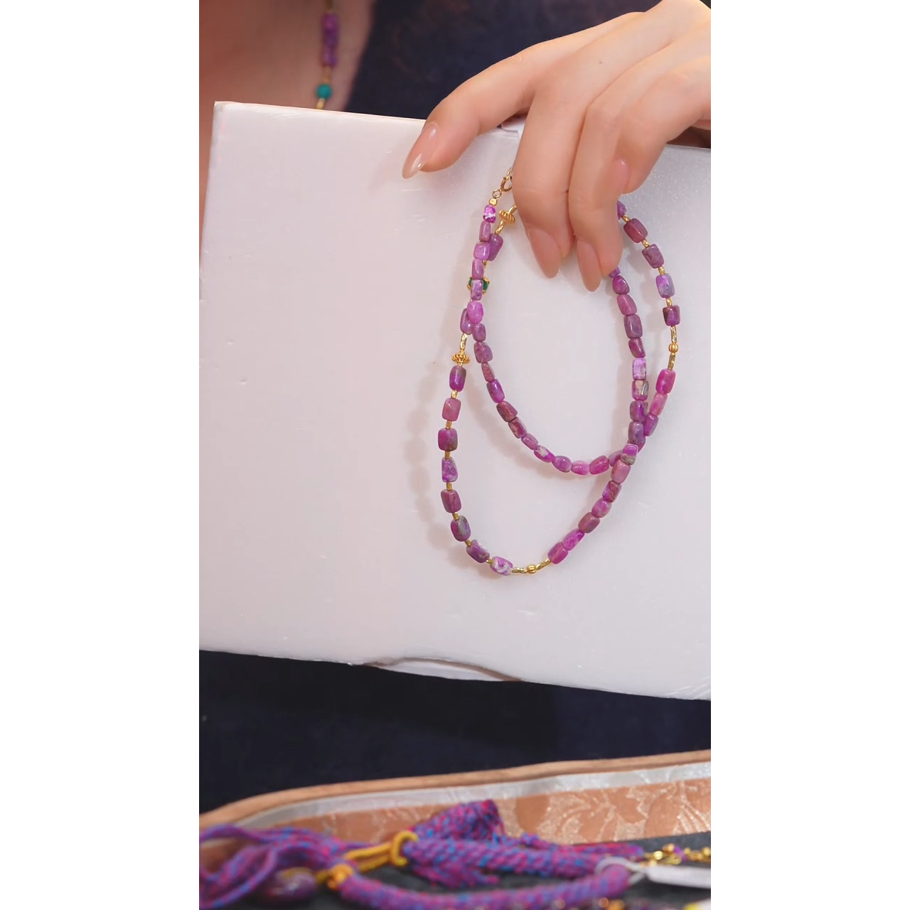 苏纪石（舒俱来）项链18K金镶嵌多样性发@@W6767