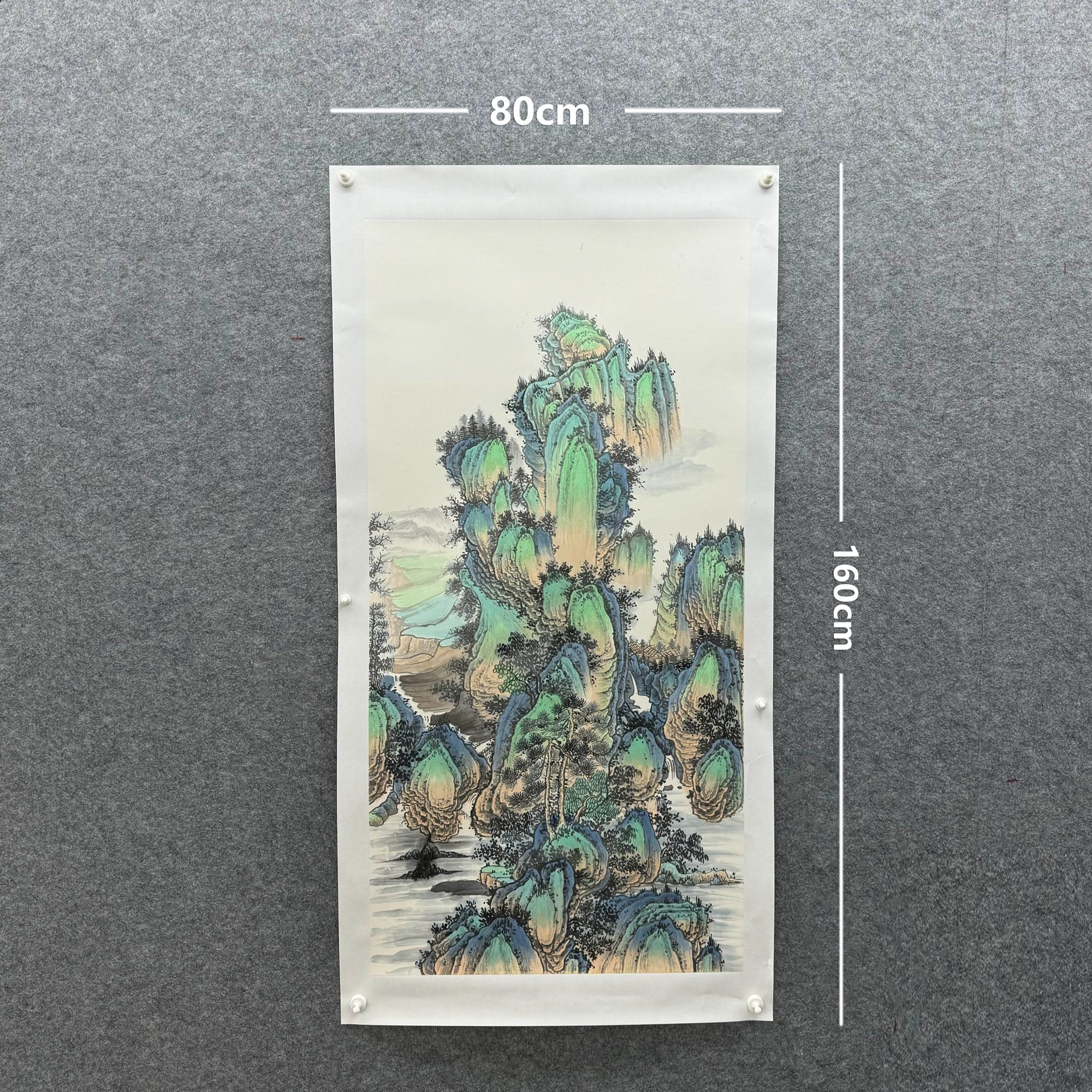 【山水画】雷百寿80*160cm手绘礼盒作品（33）