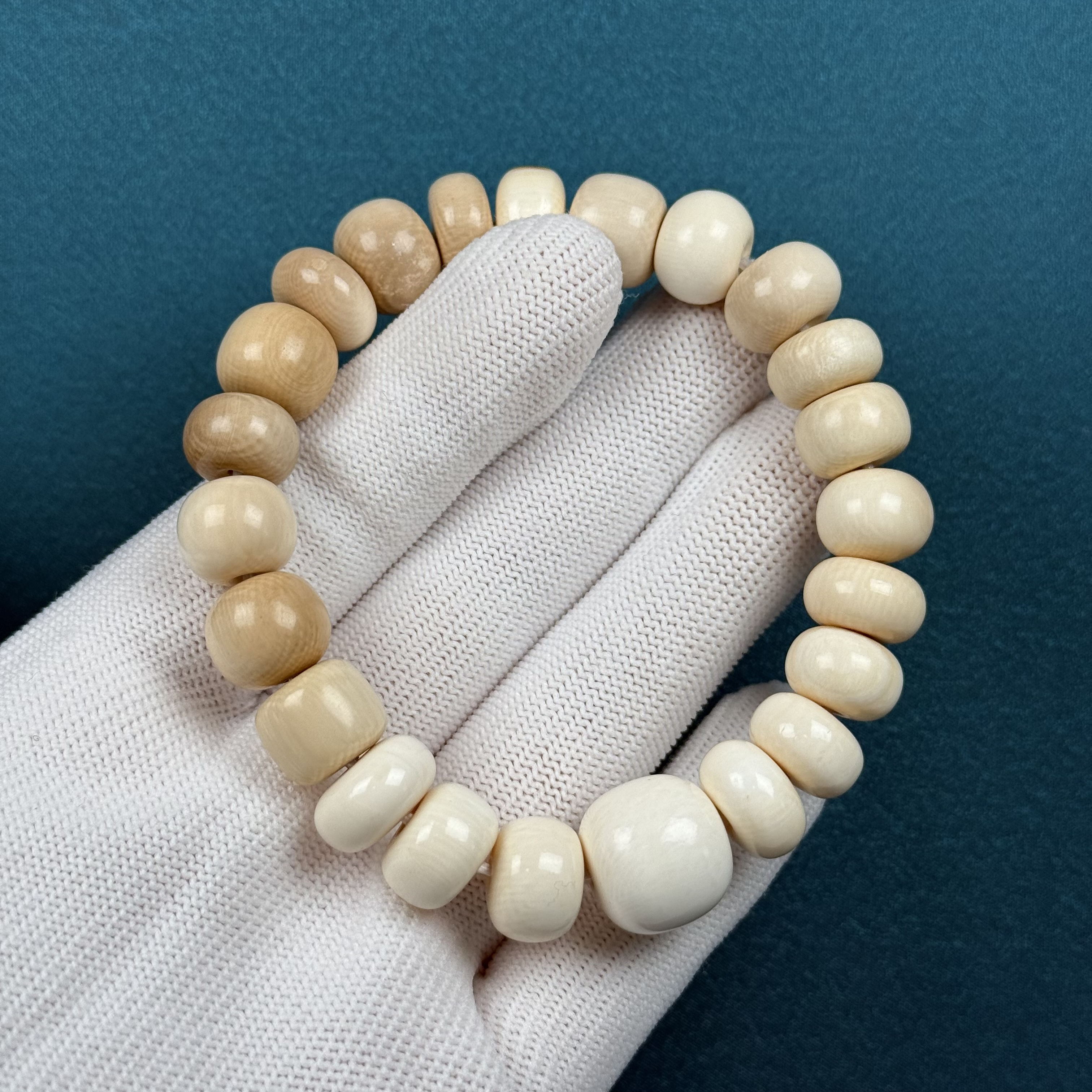 U39-01天然猛犸牙 瑕疵特价手串11+mm支持复检假一罚十