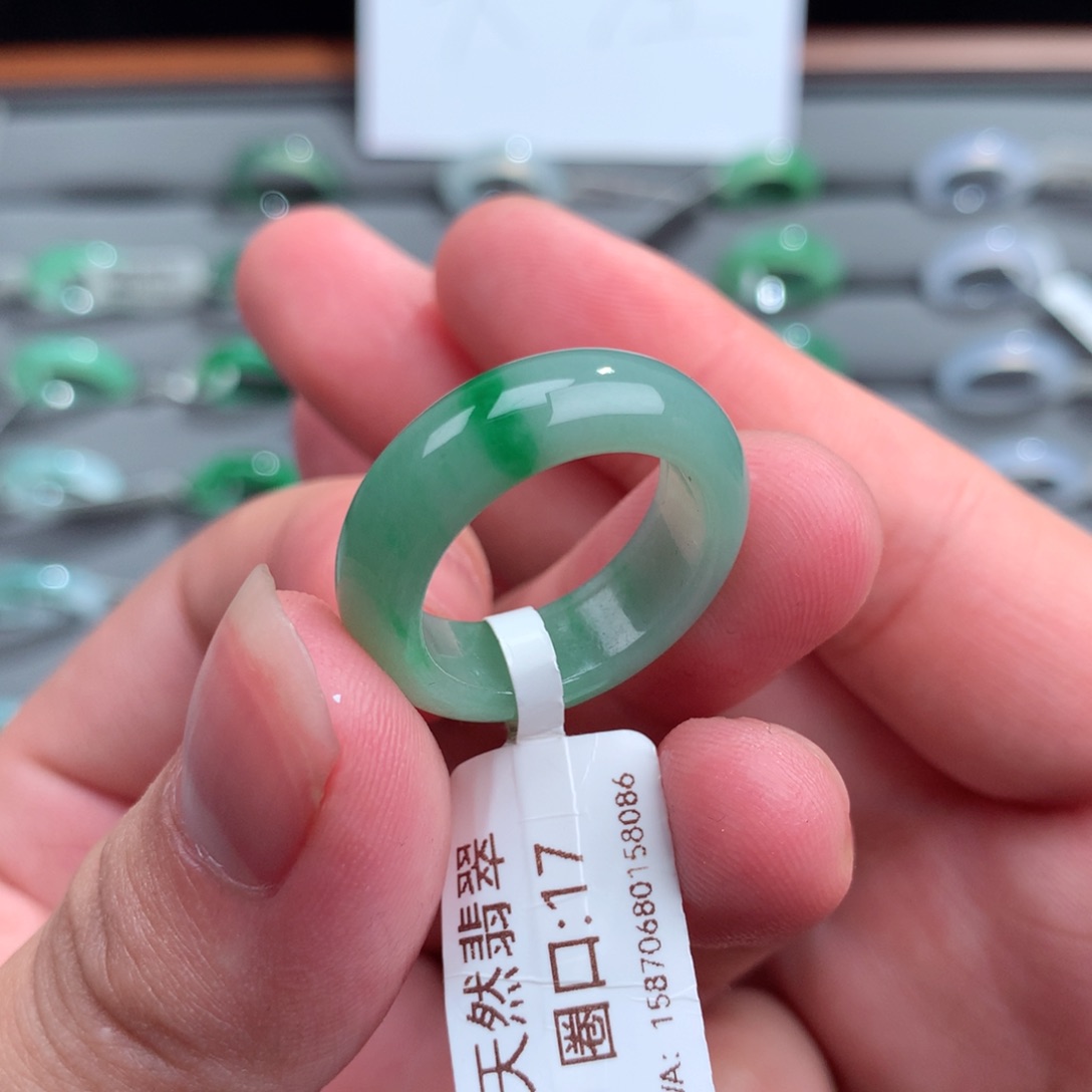 翡翠戒指未镶嵌天然