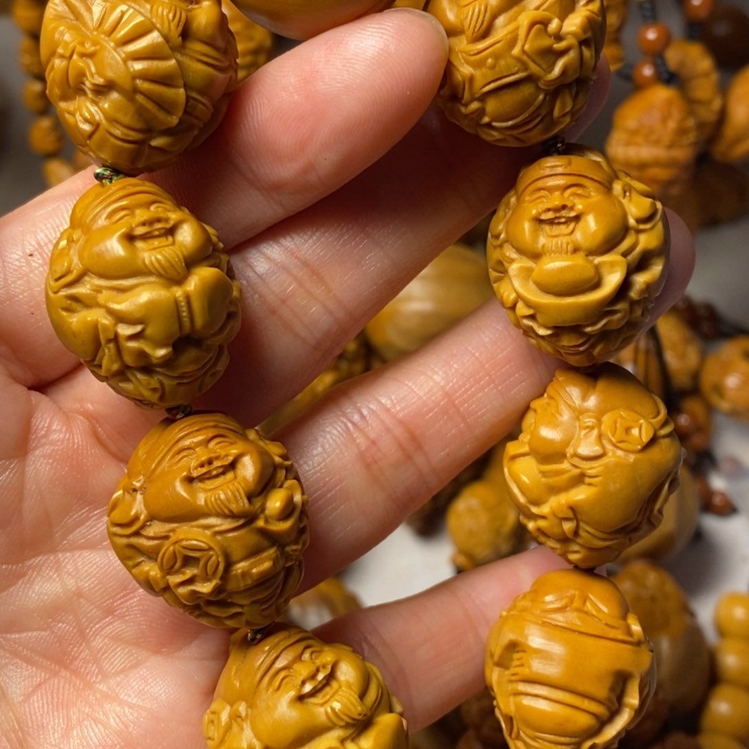橄榄核手串/手链福禄财神1.9