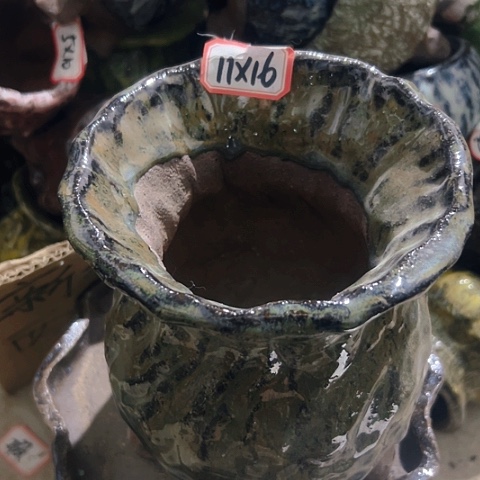 红陶粗陶花盆手工