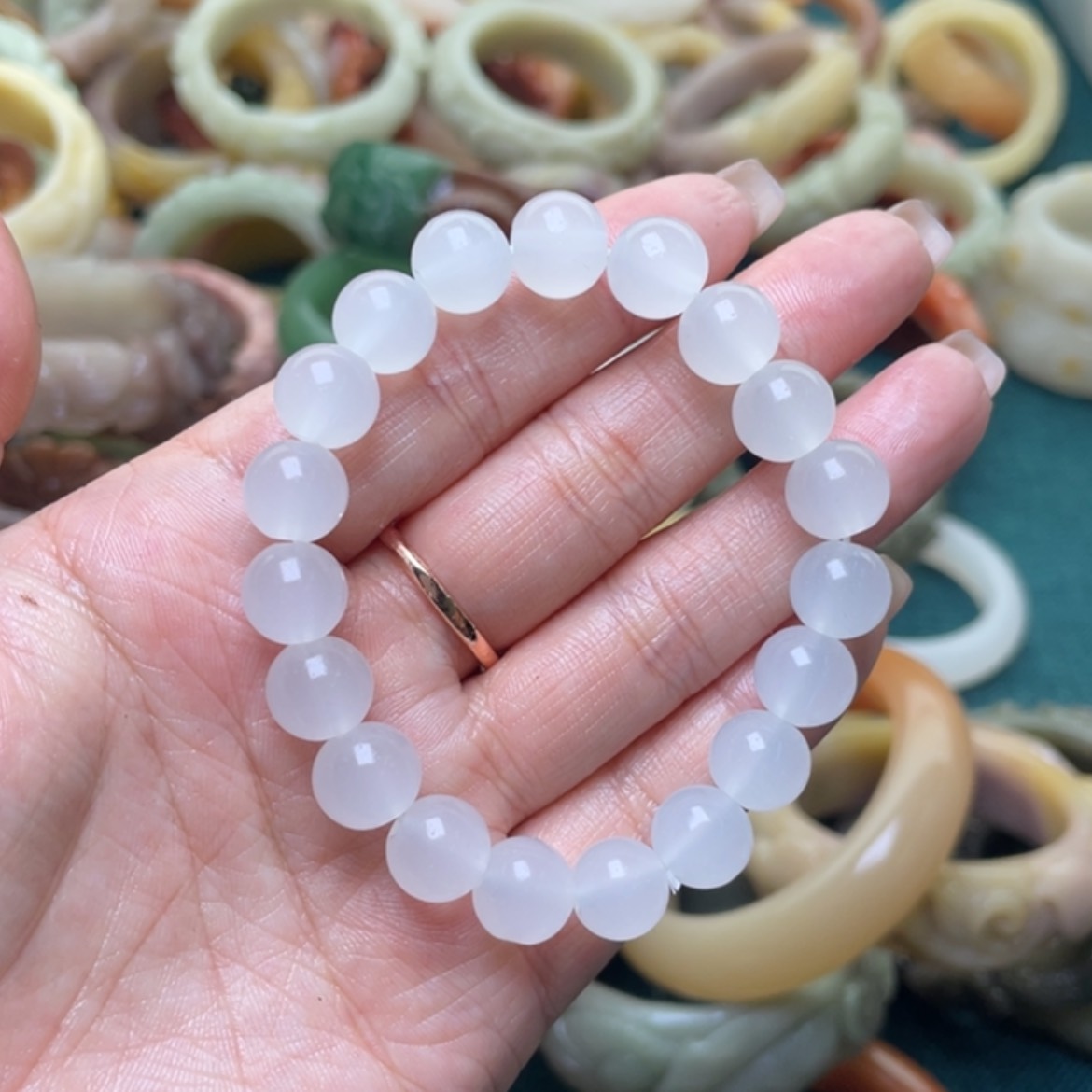 【闪购商品】石英质玉手镯（圆镯）未镶嵌