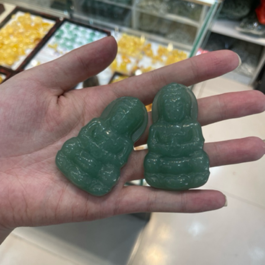 【东陵玉观音吊坠】新疆天然玉石百搭时尚多样发其一（赠绳）