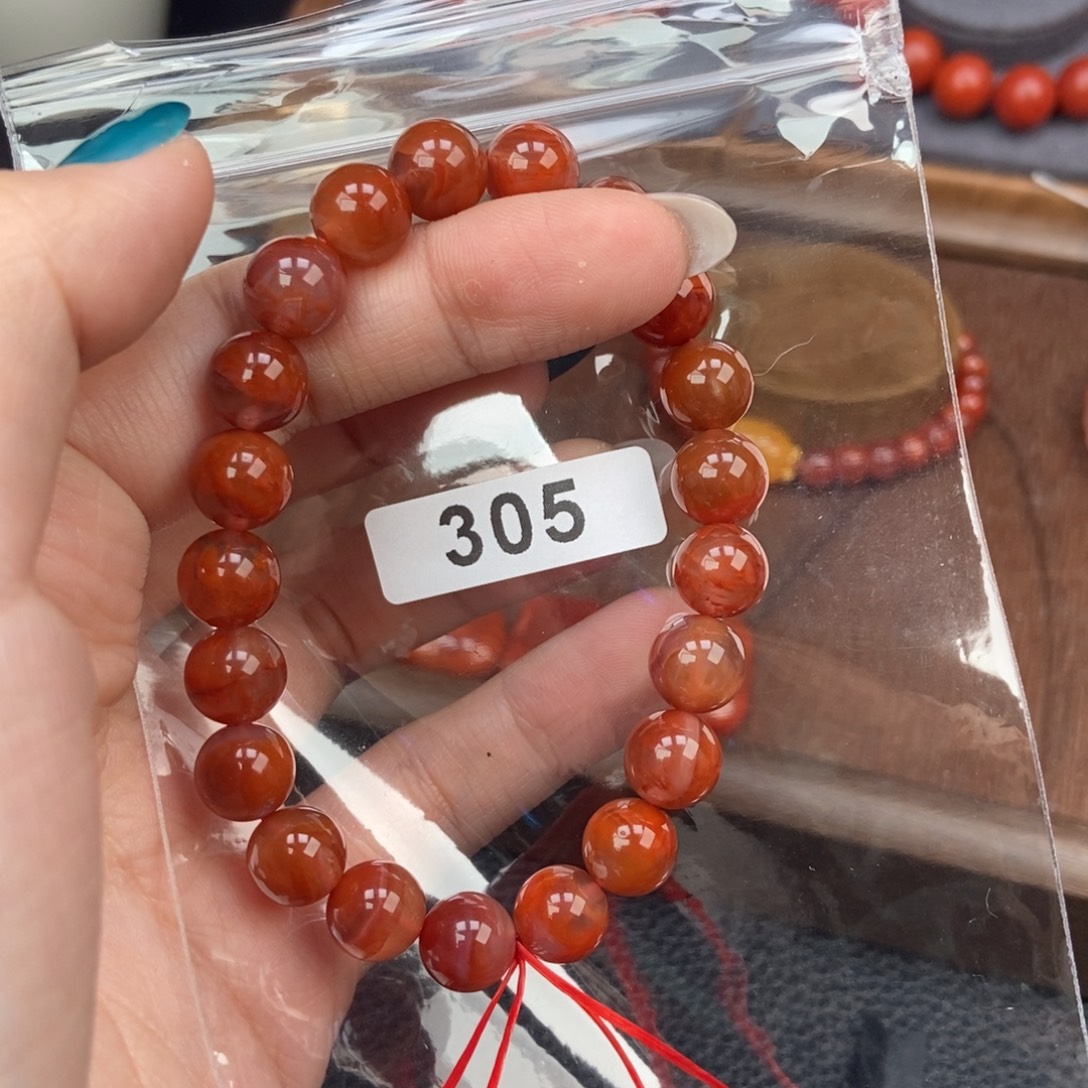 南红玛瑙未镶嵌手链卡8.9