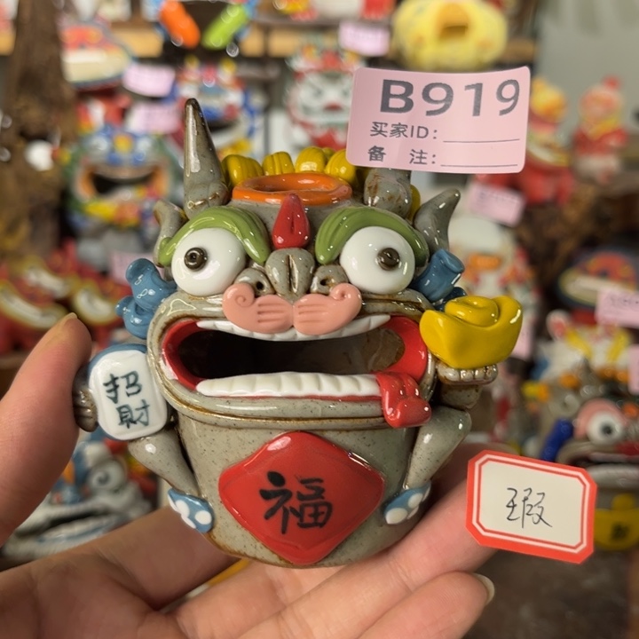 泥塑纯手工茶宠摆件