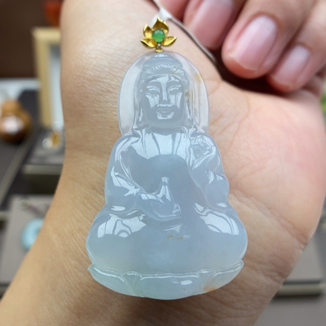 【闪购商品】颈饰18K金镶嵌翡翠28