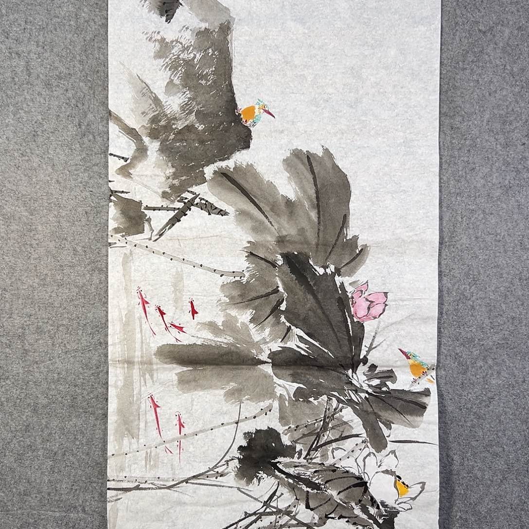 国画727 牡丹等植物生长于这里生长