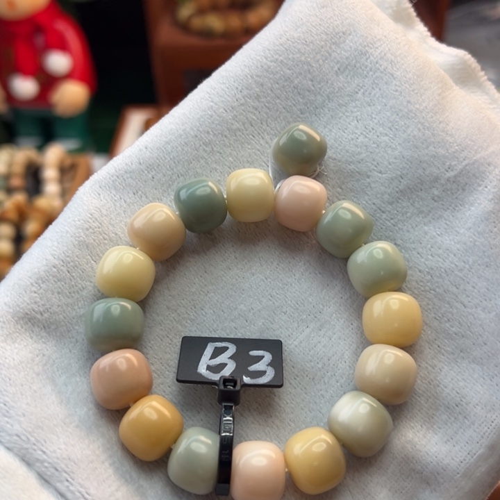 菩提根/象牙果手串卡14桶珠清新色系全品3