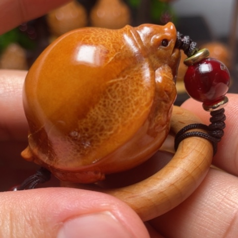 橄榄核手串/手链金钱龟单子竹环穿配3.5左右