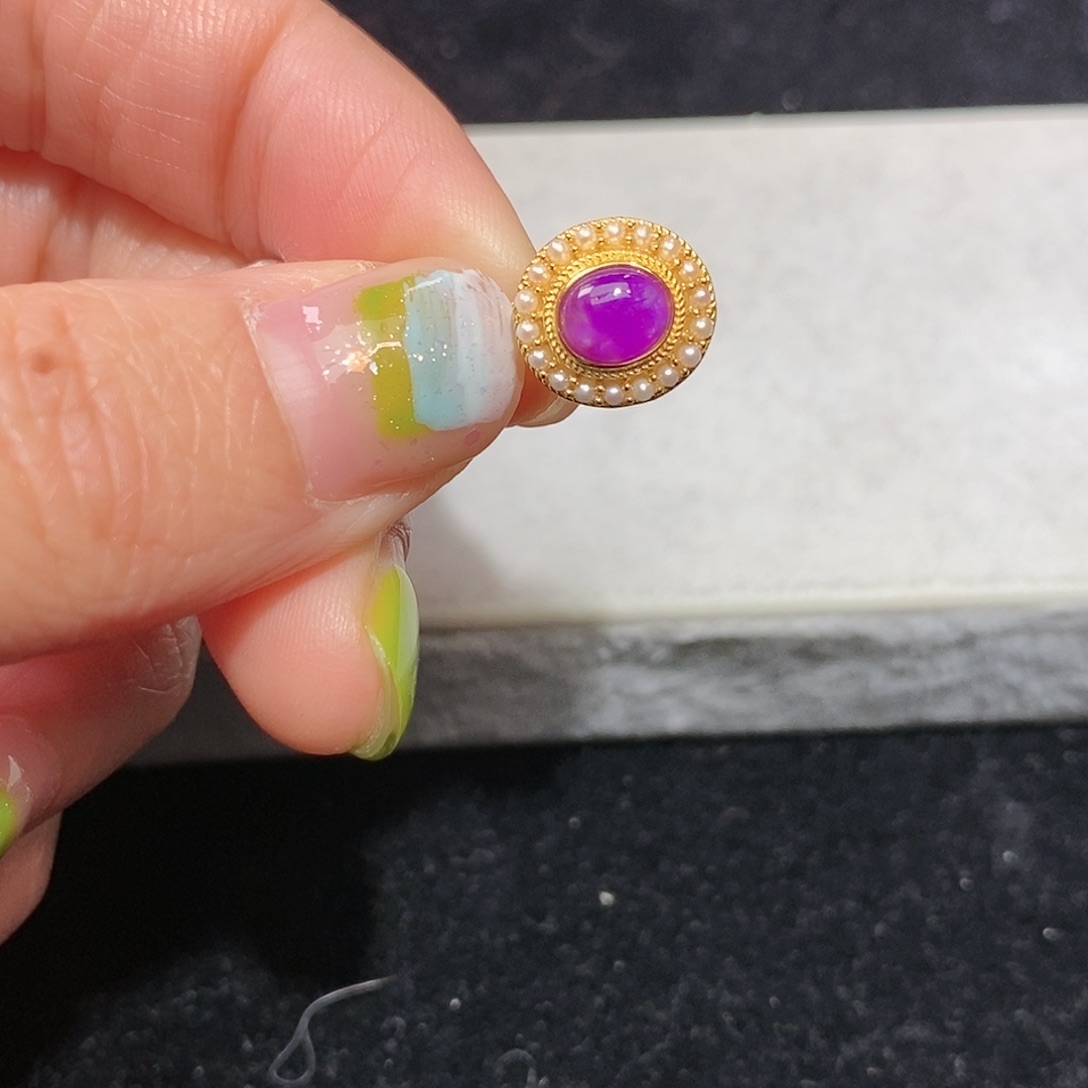 苏纪石（舒俱来）18K金镶嵌吊坠(不含链)