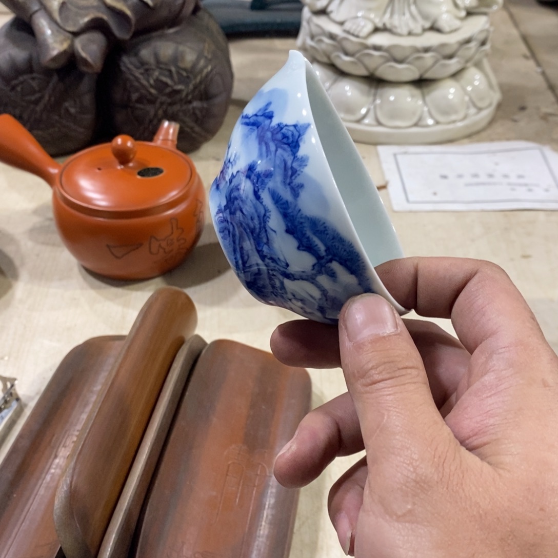 让***实青花公道杯一个好看