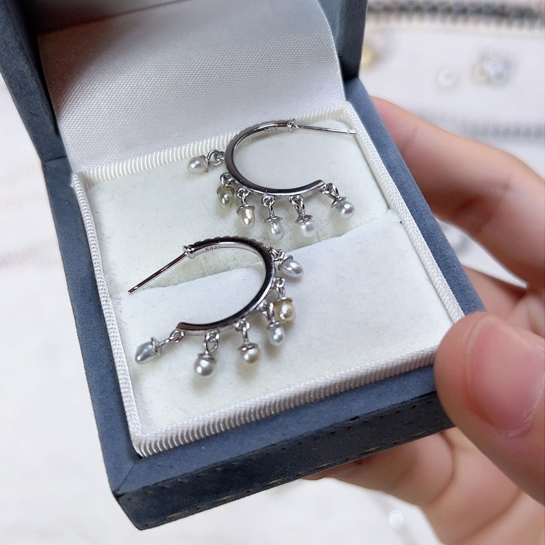 海水珍珠耳饰未镶嵌