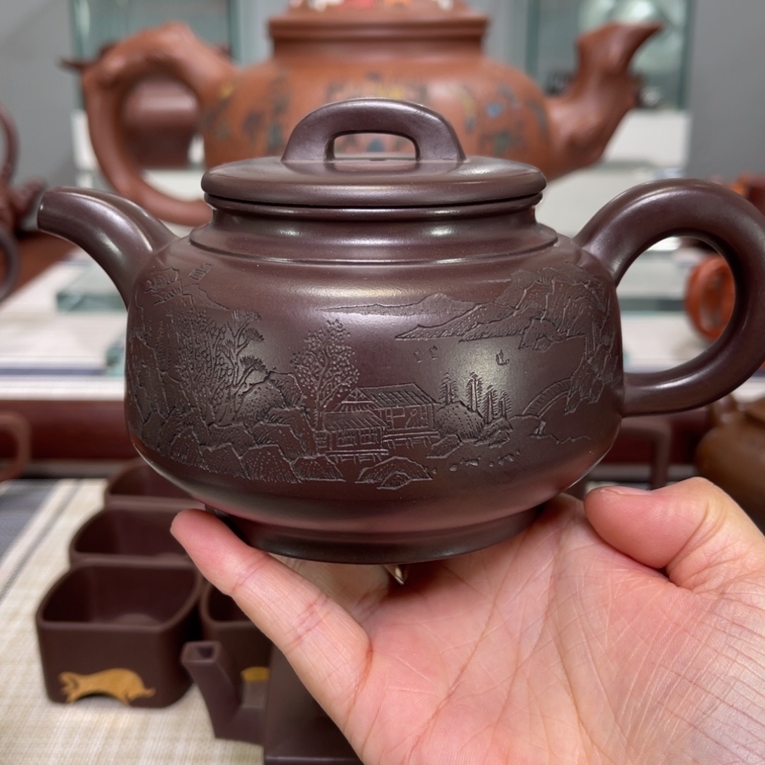 强***菜茶壶紫砂高货放漏
