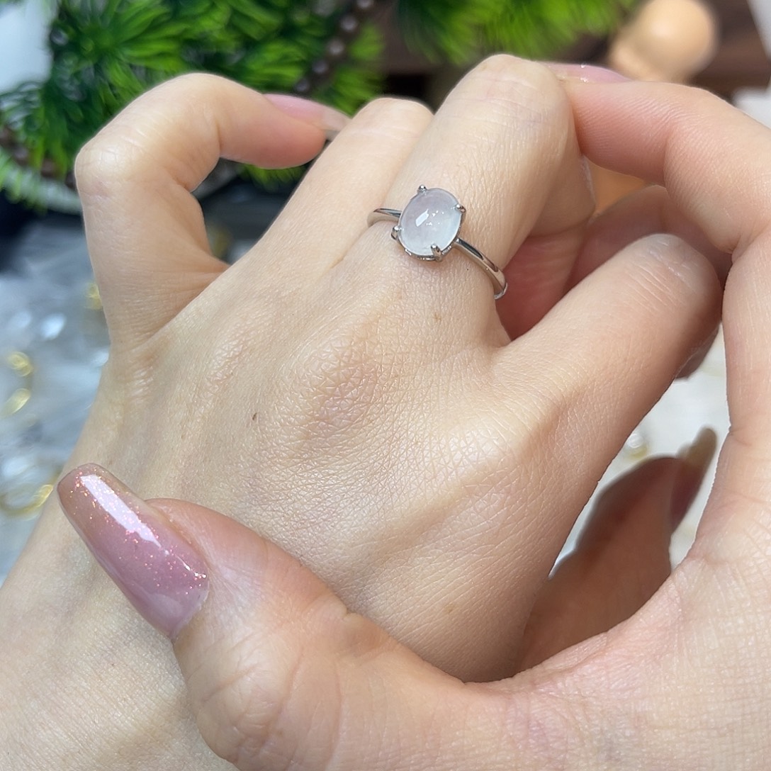 翡翠银S925镶嵌戒指