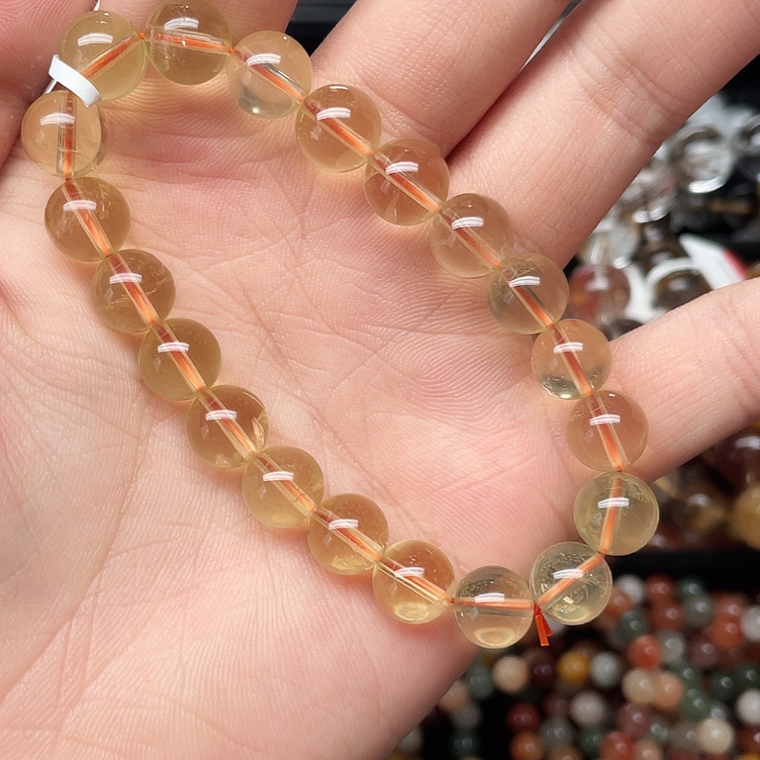 未镶嵌手链水晶黄水晶10