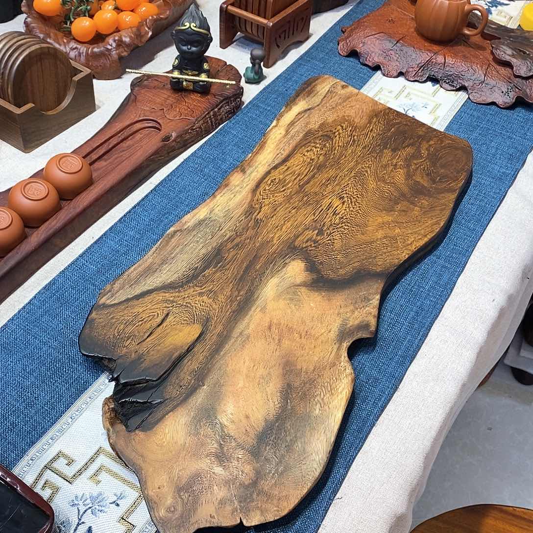 缅甸鸡翅木干泡茶盘