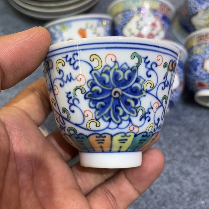 纯手绘精品盖碗杯