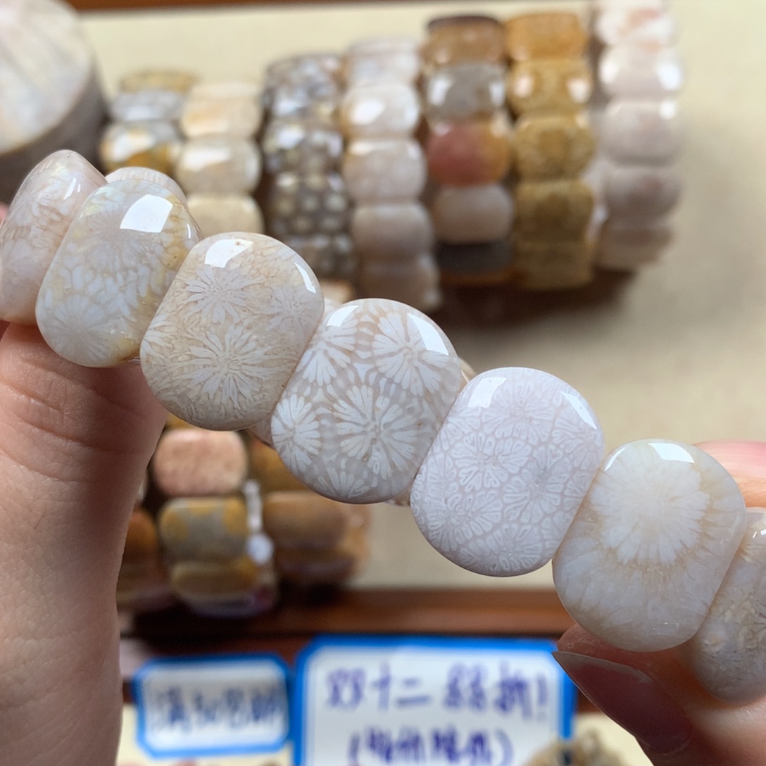 未镶嵌双十二88折漏264/个。07硅化珊瑚（珊瑚玉）