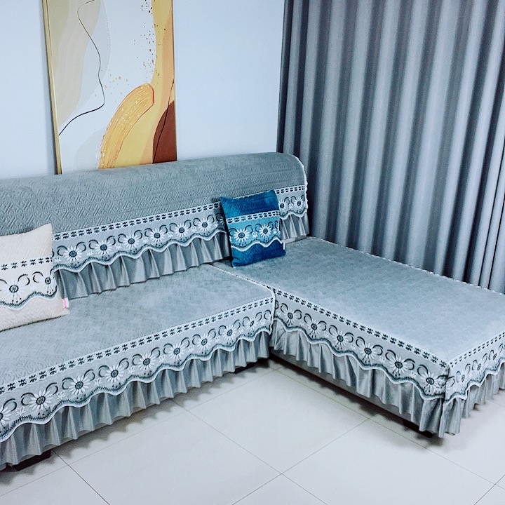 四季沙发垫防滑抱枕套两个