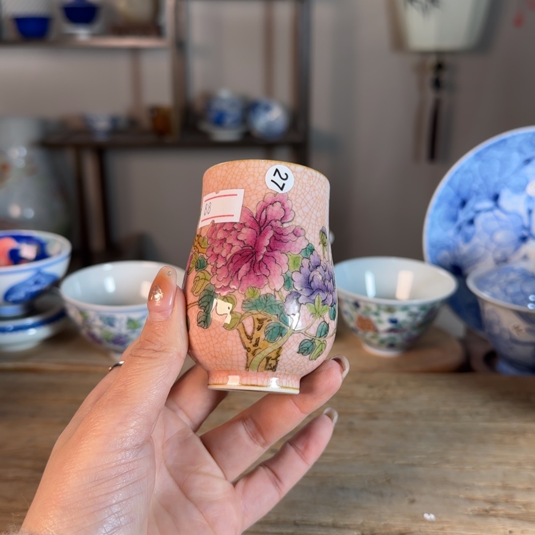 杯景德镇陶瓷柴烧多人