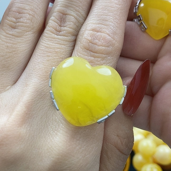 琥珀戒指未镶嵌用****0戒指