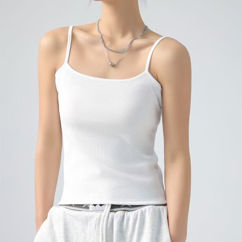 40美背吊带长款背心女夏季固定无钢圈内搭外穿无痕打底吊带背心女
