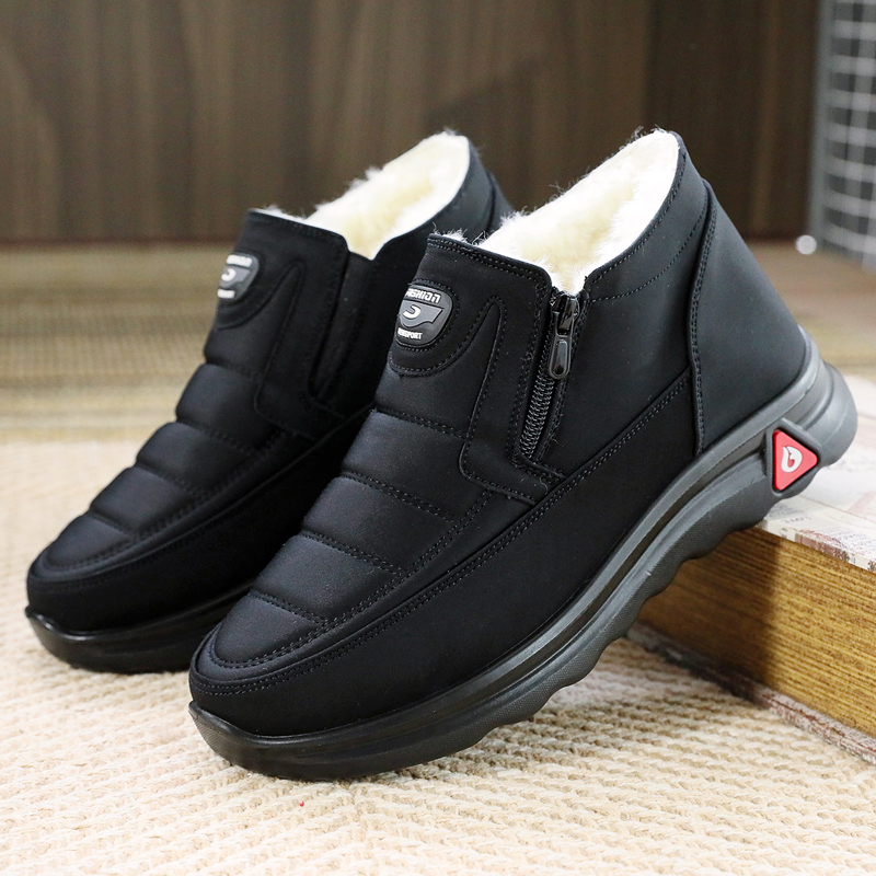 冬季防水防滑老人棉鞋男老北京布鞋加绒保暖爸爸鞋爷爷中老年大码