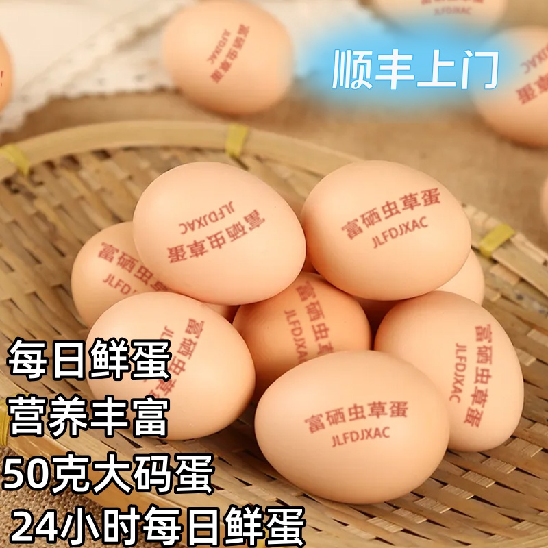 【顺丰快递】新鲜散养土鸡蛋枚装营养健康月子柴鸡蛋大个50克大码蛋
