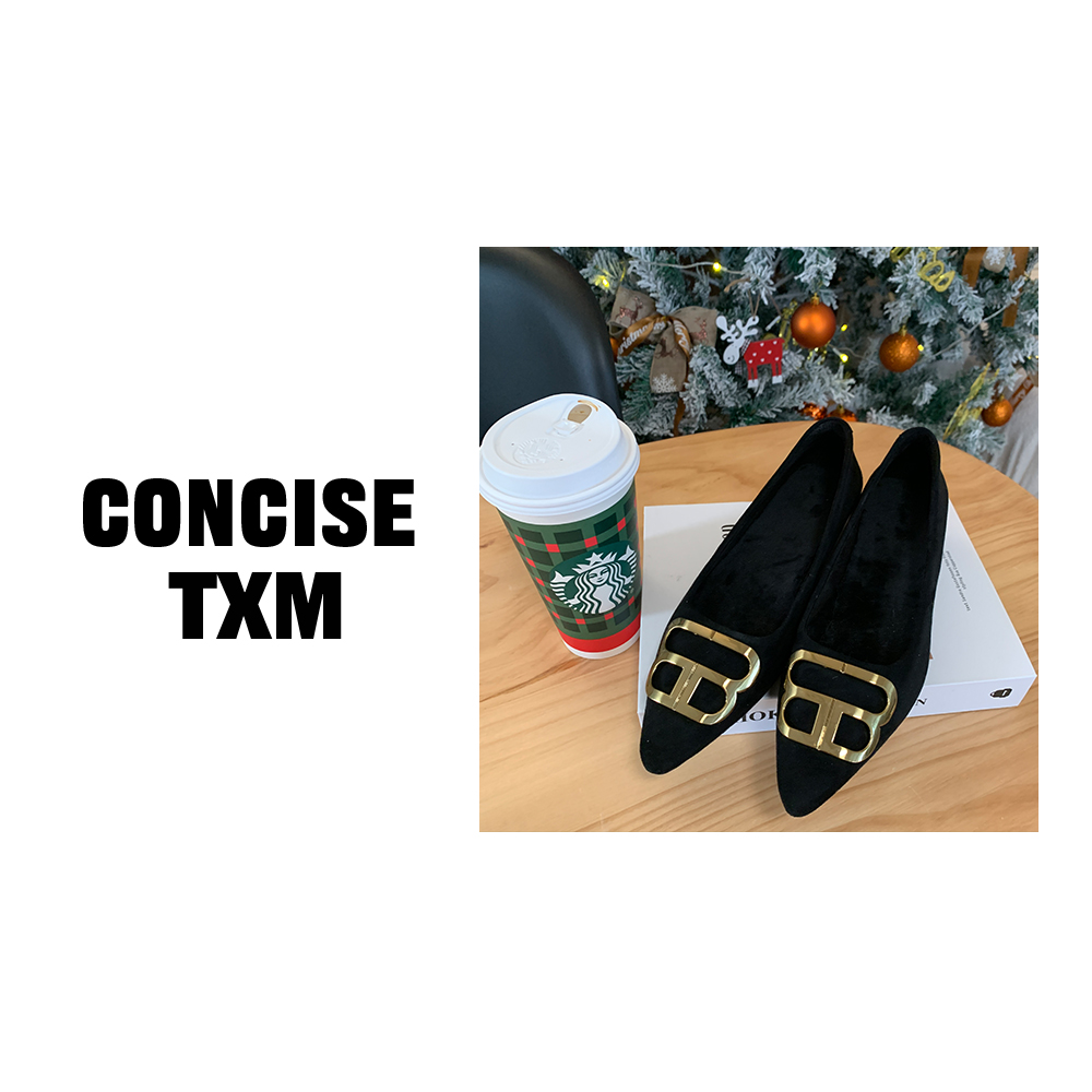 【唐小木】金属扣浅口单鞋  B1196