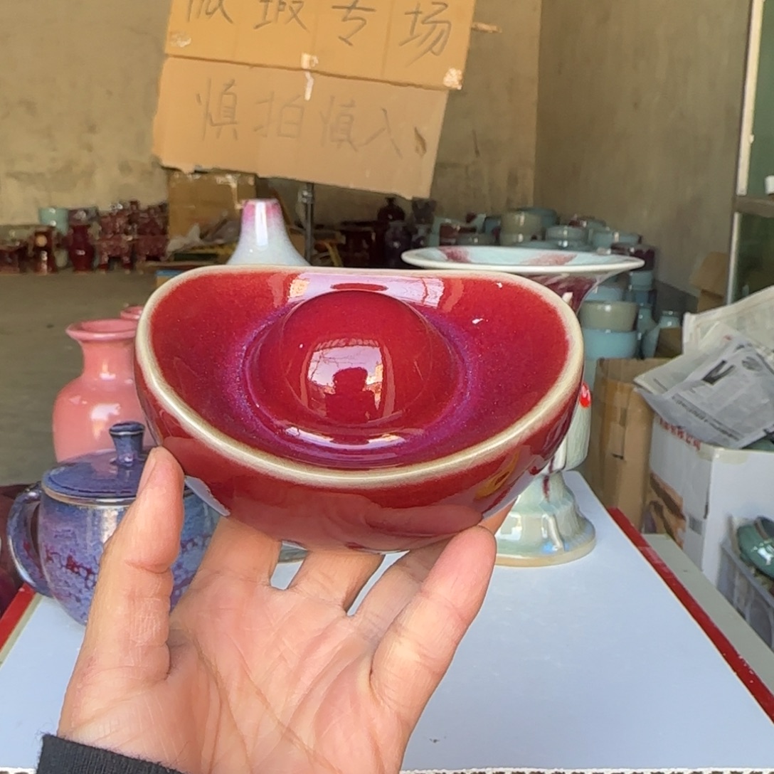 陶摆件郑家钧瓷摆件微瑕